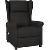 vidaXL Fauteuil de massage Noir Tissu