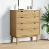 vidaXL Armoire à tiroirs 76,5x39,5x90 cm Bois de pin massif