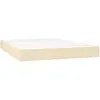 vidaXL Matelas de lit à ressorts ensachés Crème 140x190x20 cm Tissu