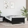vidaXL Matelas de lit à ressorts ensachés Noir 90x200x20 cm Tissu