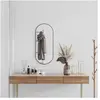 vidaXL Miroir mural Noir 80x35 cm Ovale
