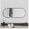 vidaXL Miroir mural Noir 60x25 cm Ovale