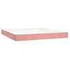 vidaXL Matelas de lit à ressorts ensachés Rose 180x200x20 cm Velours