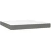 vidaXL Matelas de lit à ressorts ensachés Gris foncé 160x200x20 cm