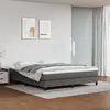 vidaXL Matelas de lit à ressorts ensachés Gris 160x200x20cm Similicuir