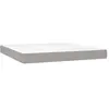 vidaXL Matelas de lit à ressorts ensachés Gris clair 180x200x20 cm