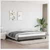vidaXL Cadre de lit Gris foncé 200 x 200 cm Tissu