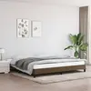 vidaXL Cadre de lit Marron foncé 200x200 cm Tissu