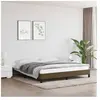 vidaXL Cadre de lit Marron foncé 160x200 cm Tissu