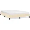 vidaXL Cadre de lit Crème 140x190 cm Tissu