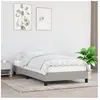 vidaXL Cadre de lit Gris clair 90x190 cm Tissu