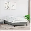 vidaXL Cadre de lit Gris foncé 100 x 200 cm Tissu