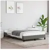 vidaXL Cadre de lit Gris foncé 120 x 200 cm Tissu