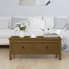 vidaXL Table basse Marron miel 100x50x40 cm Bois massif de pin