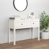 vidaXL Table console Blanc 100x35x75 cm Bois massif de pin