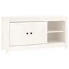vidaXL Meuble TV Blanc 103x36,5x52 cm Bois de pin massif