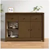 vidaXL Buffet Marron miel 100x35x74 cm Bois massif de pin