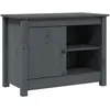 vidaXL Meuble TV Gris 70x36,5x52 cm Bois de pin massif