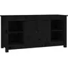 vidaXL Meuble TV Noir 103x36,5x52 cm Bois de pin massif