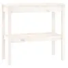 vidaXL Table console Blanc 80x40x75 cm Bois de pin solide