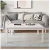 vidaXL Table basse Blanc 100x100x40 cm Bois massif de pin