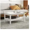 vidaXL Table basse Blanc 80x50x40 cm Bois massif de pin