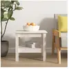 vidaXL Table basse Blanc 45x45x40 cm Bois massif de pin
