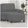 vidaXL Repose-pied Gris foncé 70x55x41 cm Tissu microfibre