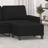 vidaXL Repose-pied Noir 70x55x41 cm Tissu microfibre