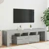 vidaXL Meuble TV avec lumières LED Sonoma gris 140x36,5x40 cm