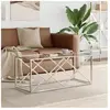 vidaXL Table basse 110x45x45 cm acier inoxydable et verre