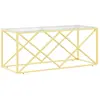 vidaXL Table basse 110x45x45 cm acier inoxydable et verre