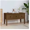 vidaXL Table basse Marron miel 102x49x55 cm Bois massif de pin