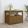vidaXL Table basse Marron miel 71x49x55 cm Bois massif de pin
