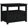 vidaXL Table basse Noir 71x49x55 cm Bois massif de pin