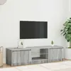vidaXL Meuble TV avec lumières LED Sonoma gris 140x40x35,5 cm