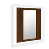 vidaXL Armoire à miroir LED de salle de bain chêne marron 40x12x45 cm