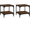 vidaXL Tables d'appoint 2 pcs Chêne marron 40x40x40 cm Bois ingénierie