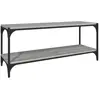 vidaXL Meuble TV Sonoma gris 100x33x41 cm Bois d'ingénierie et acier