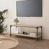 vidaXL Meuble TV Chêne sonoma 100x33x41 cm Bois d'ingénierie et acier