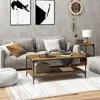 vidaXL Table basse Chêne fumé 100x50x40 cm Bois d'ingénierie