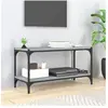 vidaXL Meuble TV Sonoma gris 80x33x41 cm Bois d'ingénierie et acier