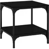 vidaXL Table d'appoint Noir 40x40x40 cm Bois d'ingénierie