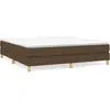 vidaXL Cadre de lit Marron foncé 180x200 cm Tissu