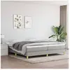 VidaXL Sommier à ressorts de lit Gris clair 200x200 cm Tissu - Modèle 3120638