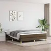 vidaXL Cadre de lit sans matelas marron foncé 160x200 cm tissu
