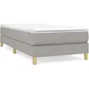 Sommier à ressorts de lit Gris clair 90x190 cm Tissu Vidaxl Light grey