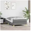 vidaXL Cadre de lit Gris foncé 90x190 cm Tissu