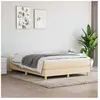 Sommier à ressorts de lit Crème 140x190 cm Tissu Vidaxl Cream