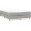 Sommier à ressorts de lit Gris clair 140x200 cm Tissu Vidaxl Light grey